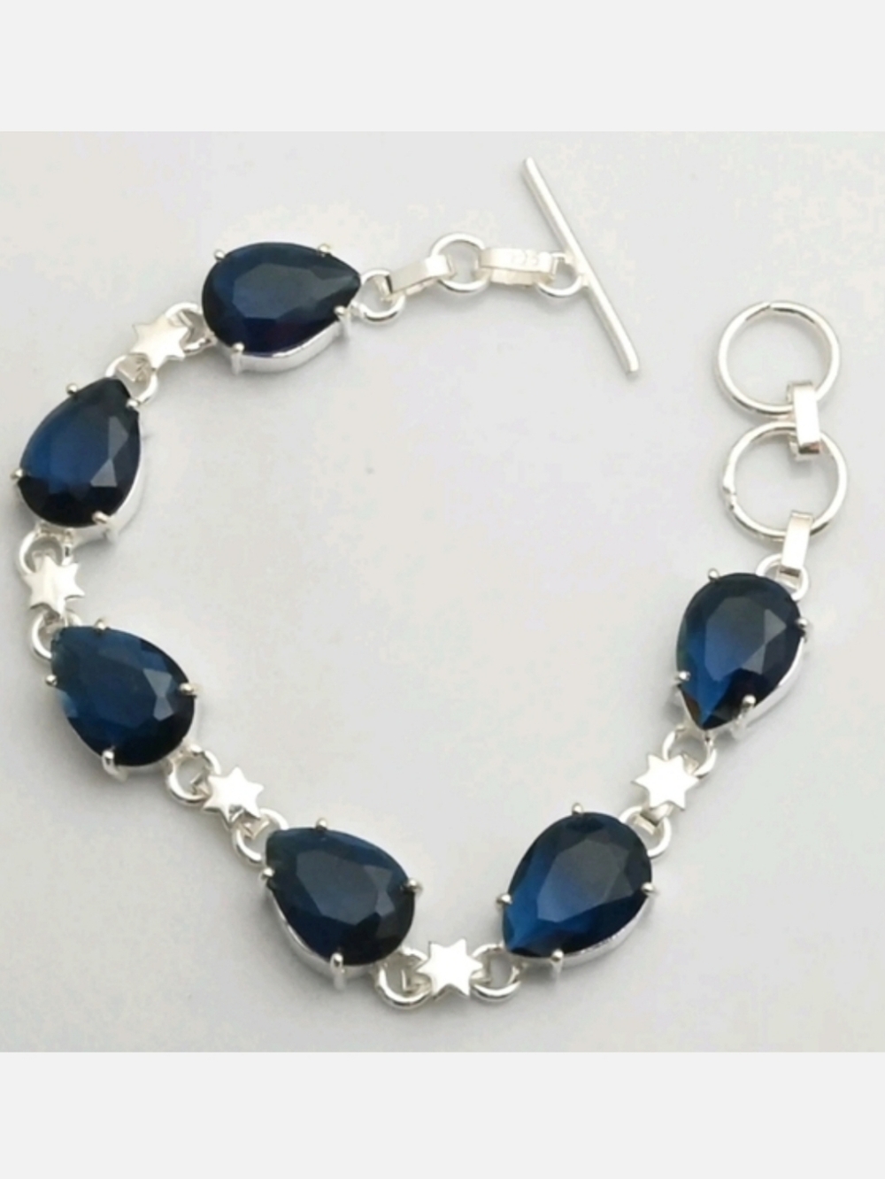 Tanzanite Gemstone 925 Sterling Silver Handmade Bracelet